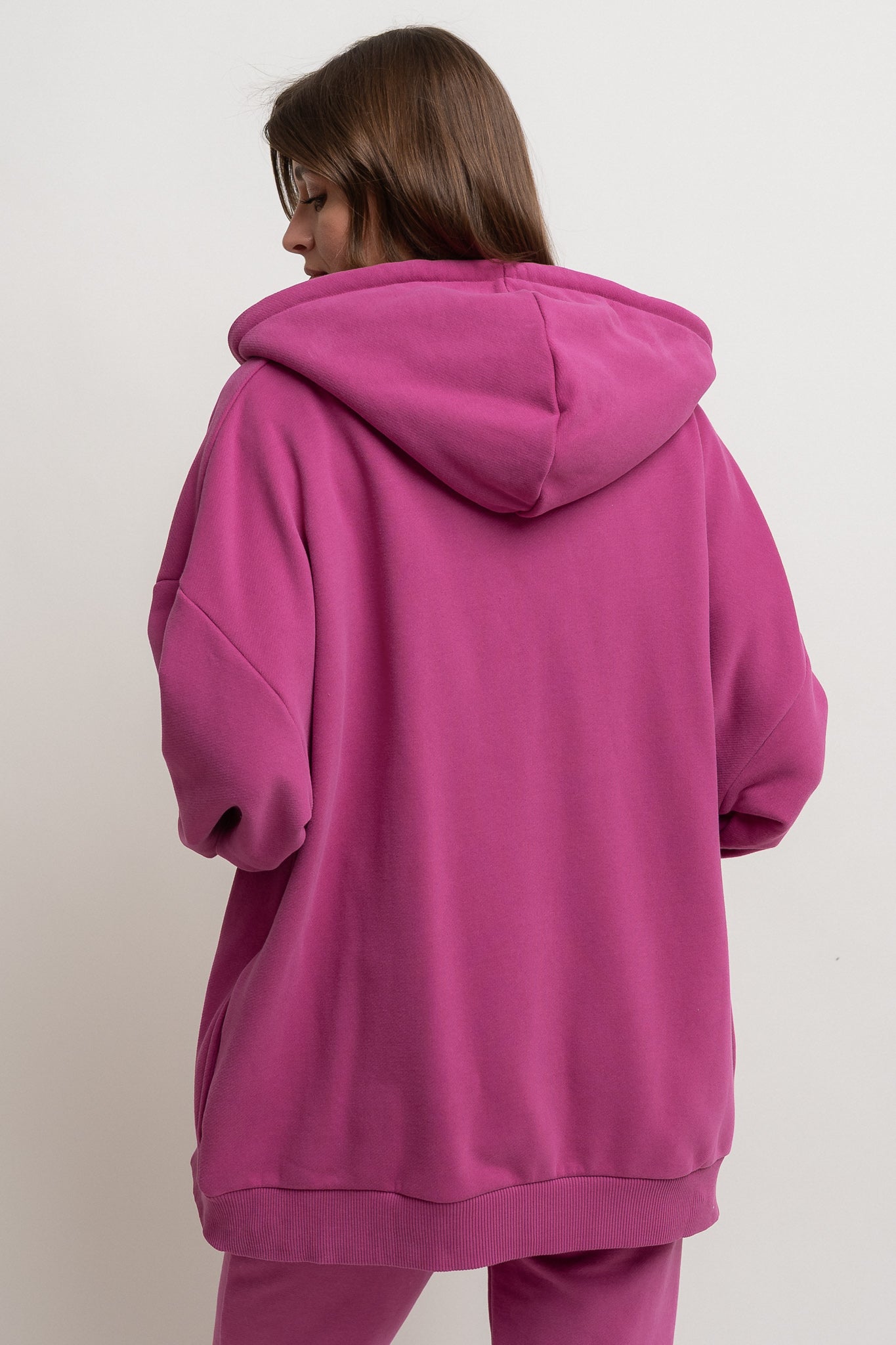 BLUZA Z KAPTUREM ROZPINANA 2nd DROP RÓŻOWA - NIKO