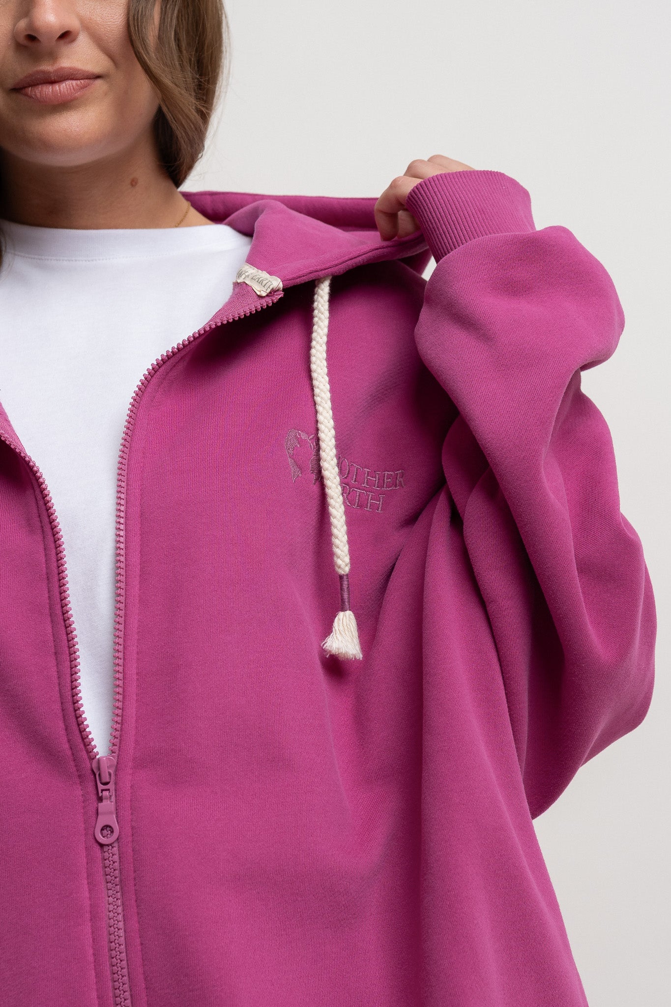 BLUZA Z KAPTUREM ROZPINANA 2nd DROP RÓŻOWA - NIKO