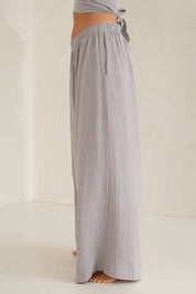 GREY MUSLIN TROUSERS - SELENE