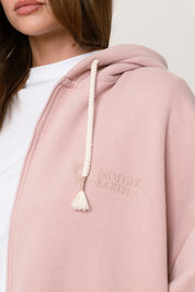 BLUZA Z KAPTUREM ROZPINANA 2nd DROP JASNORÓŻOWA - NIKO