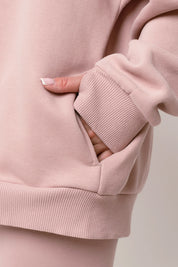 BLUZA Z KAPTUREM ROZPINANA 2nd DROP JASNORÓŻOWA - NIKO