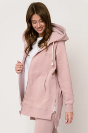 BLUZA Z KAPTUREM OVERSIZE 2nd DROP JASNORÓŻOWA - ESMERALDA
