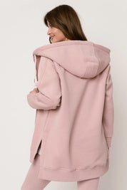 BLUZA Z KAPTUREM OVERSIZE 2nd DROP JASNORÓŻOWA - ESMERALDA