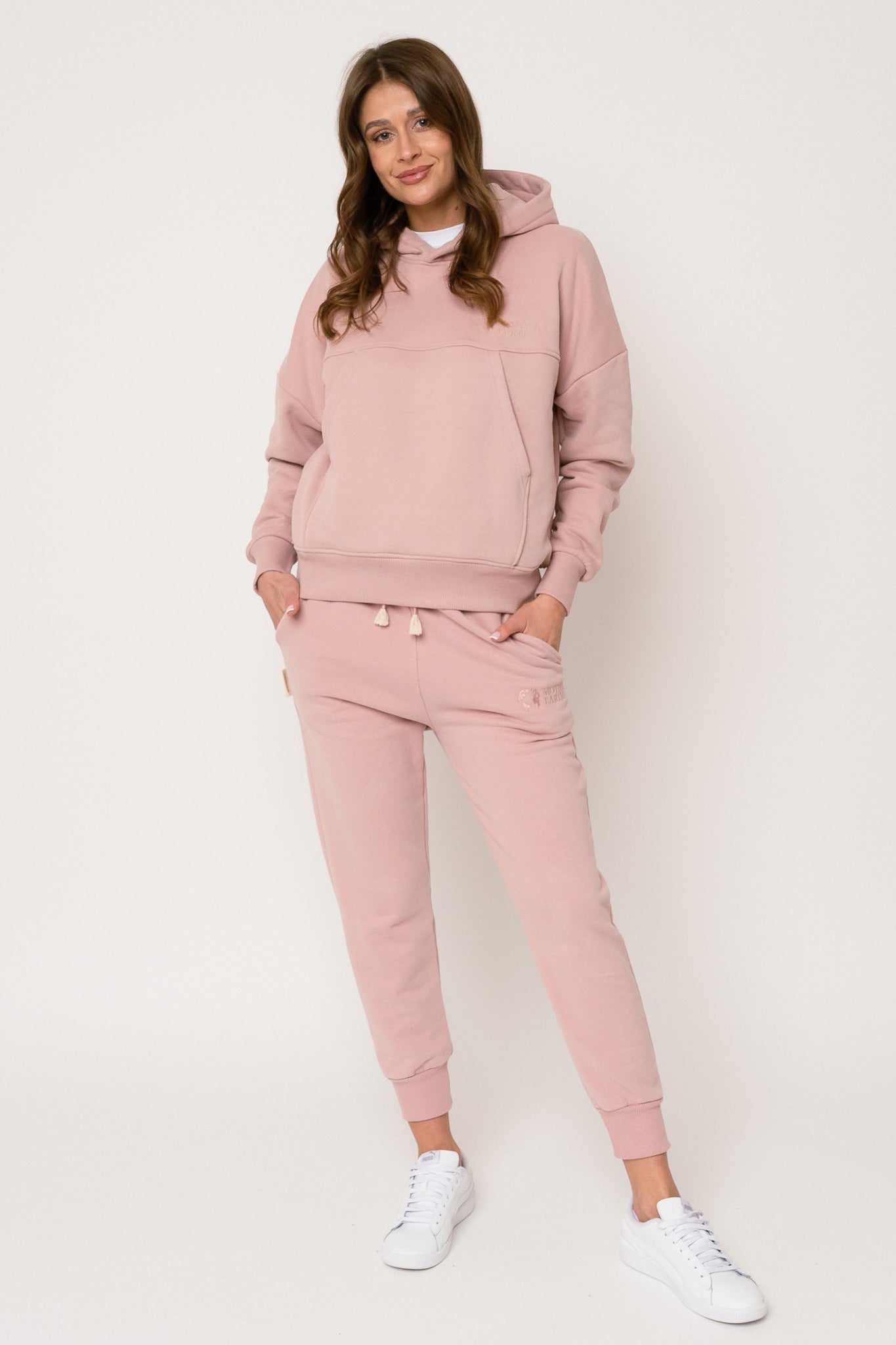 BLUZA Z KAPTUREM JASNORÓŻOWA - MURIA