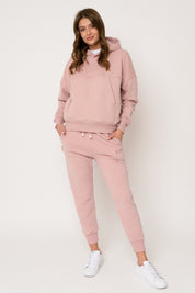 BLUZA Z KAPTUREM JASNORÓŻOWA - MURIA