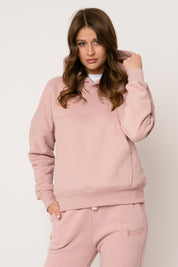BLUZA Z KAPTUREM JASNORÓŻOWA - MURIA