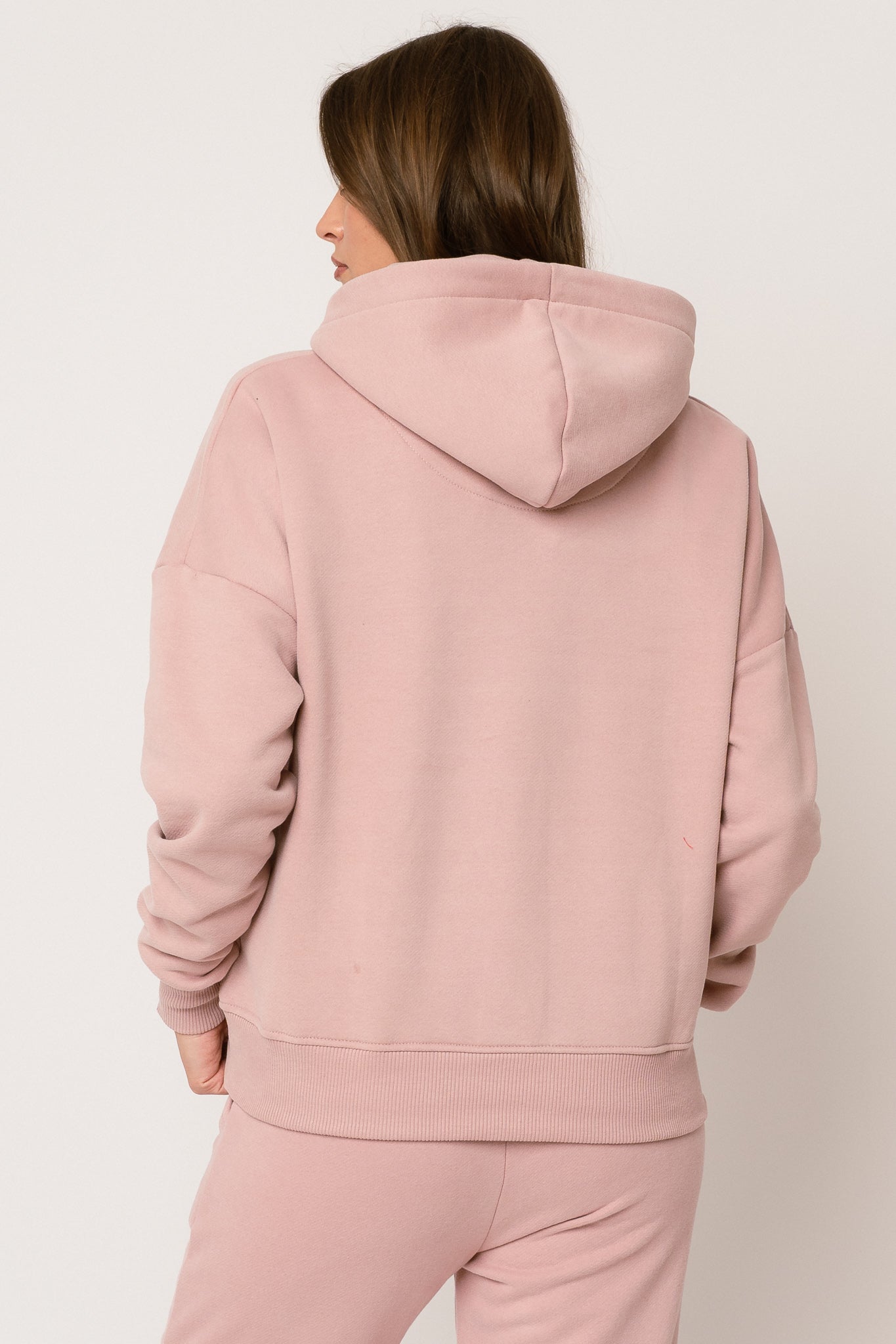 BLUZA Z KAPTUREM JASNORÓŻOWA - MURIA