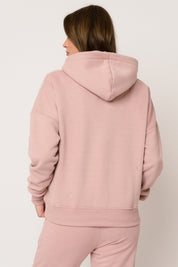 BLUZA Z KAPTUREM JASNORÓŻOWA - MURIA