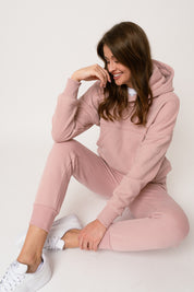 BLUZA Z KAPTUREM JASNORÓŻOWA - MURIA