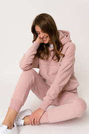 BLUZA Z KAPTUREM JASNORÓŻOWA - MURIA