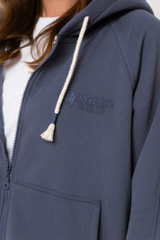 BLUZA Z KAPTUREM OVERSIZE 2nd DROP GRANATOWA - ESMERALDA