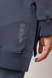 BLUZA Z KAPTUREM OVERSIZE 2nd DROP GRANATOWA - ESMERALDA