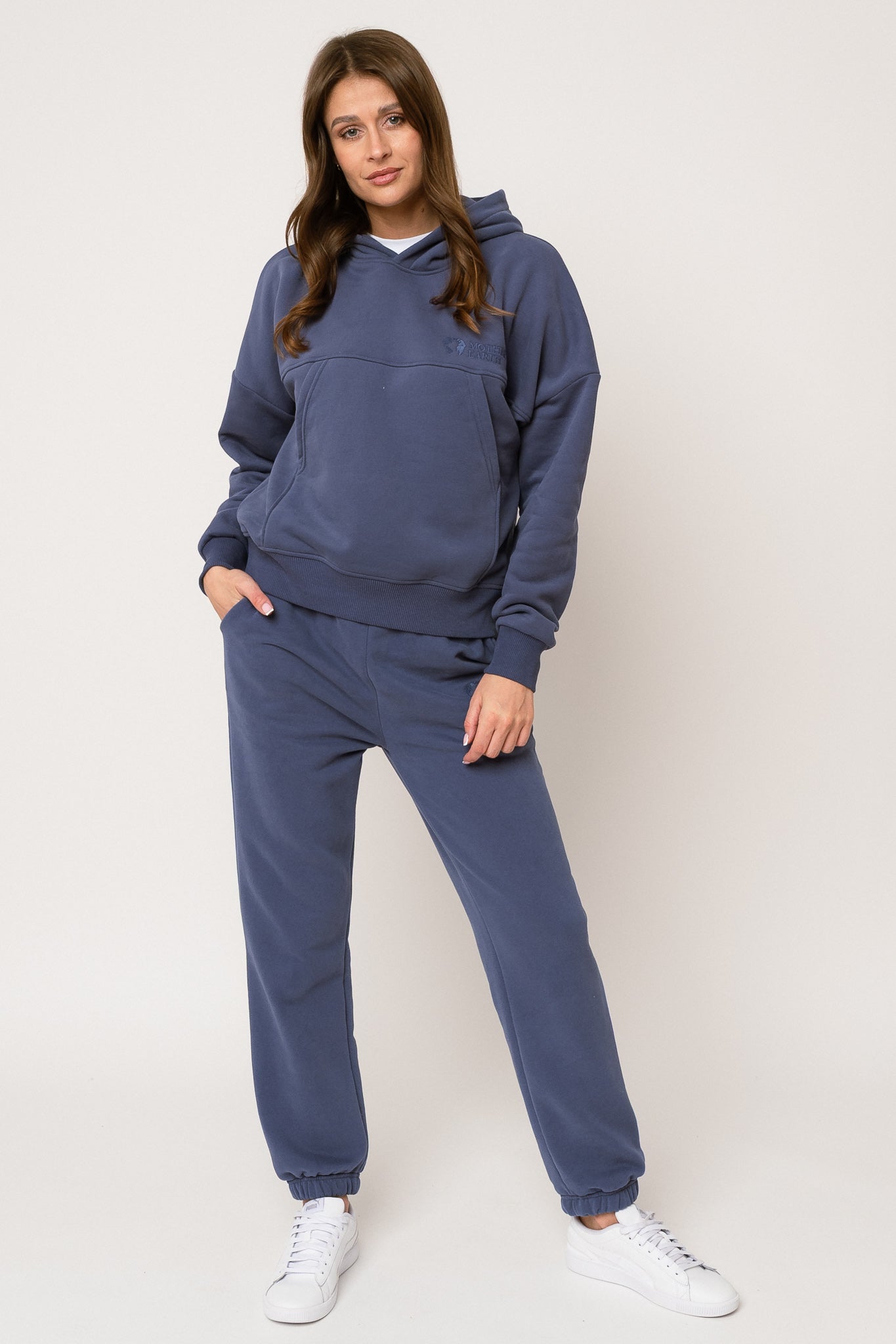 BLUZA Z KAPTUREM GRANATOWA - MURIA