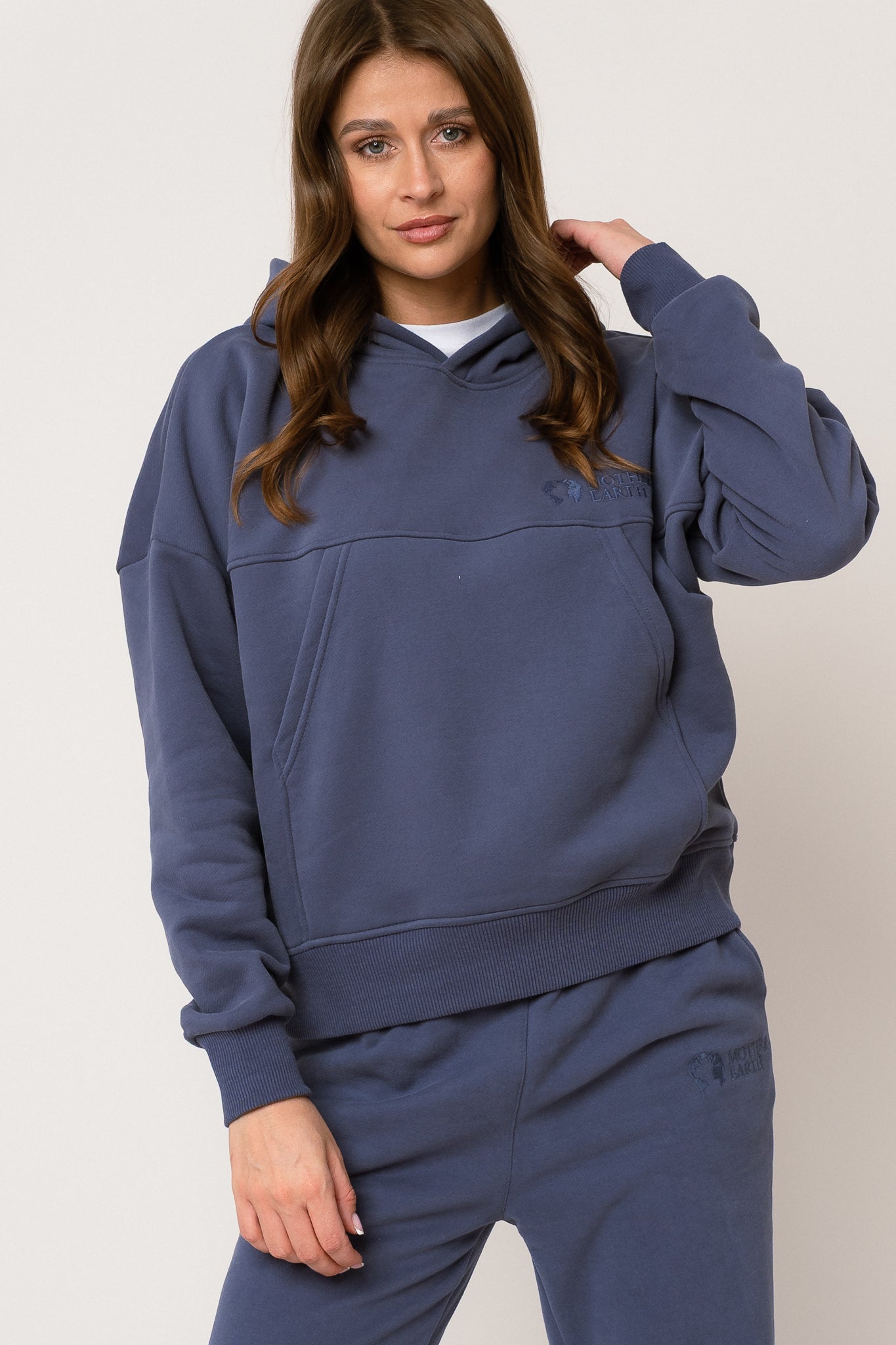 BLUZA Z KAPTUREM GRANATOWA - MURIA