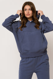 BLUZA Z KAPTUREM GRANATOWA - MURIA