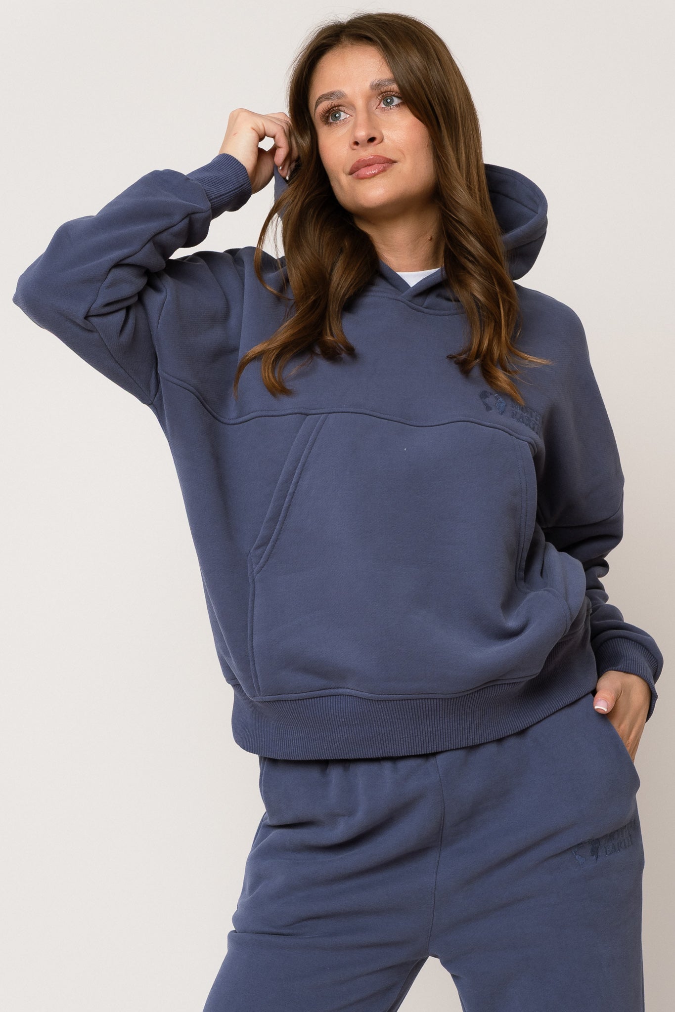 BLUZA Z KAPTUREM GRANATOWA - MURIA