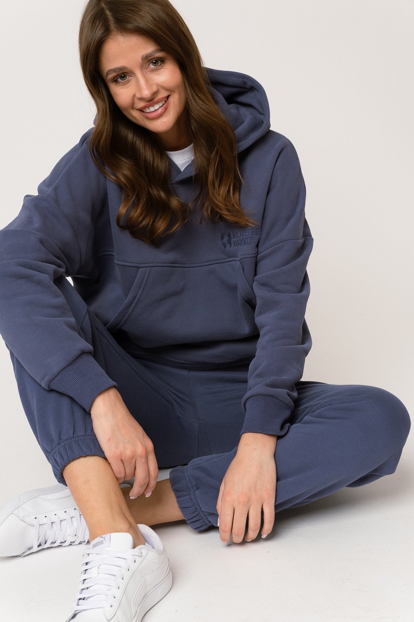BLUZA Z KAPTUREM GRANATOWA - MURIA