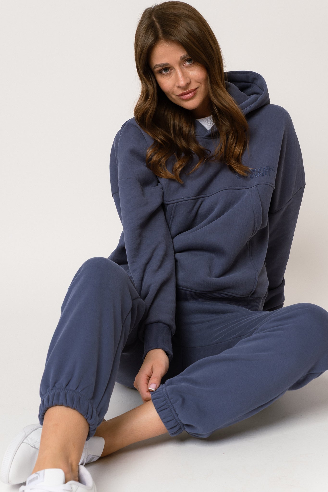 BLUZA Z KAPTUREM GRANATOWA - MURIA