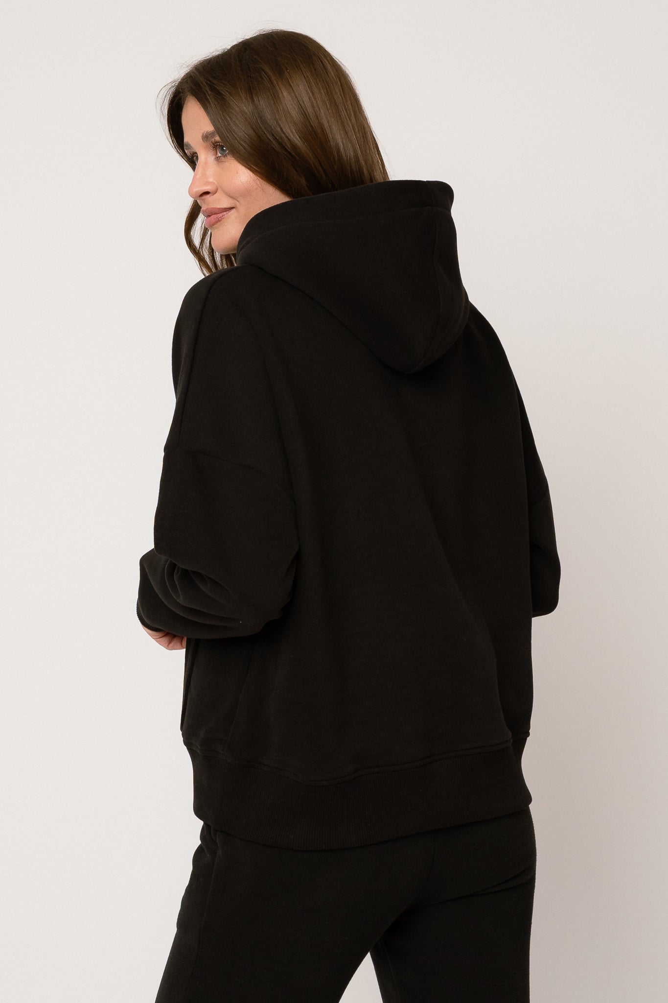 BLUZA Z KAPTUREM CZARNA - MURIA