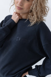 REGULAR FIT NAVY BLUE SWEATSHIRT - ARMINA