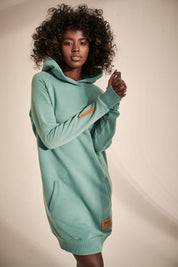 LONG HOODED SWEATSHIRT TURQUOISE - BARENTS