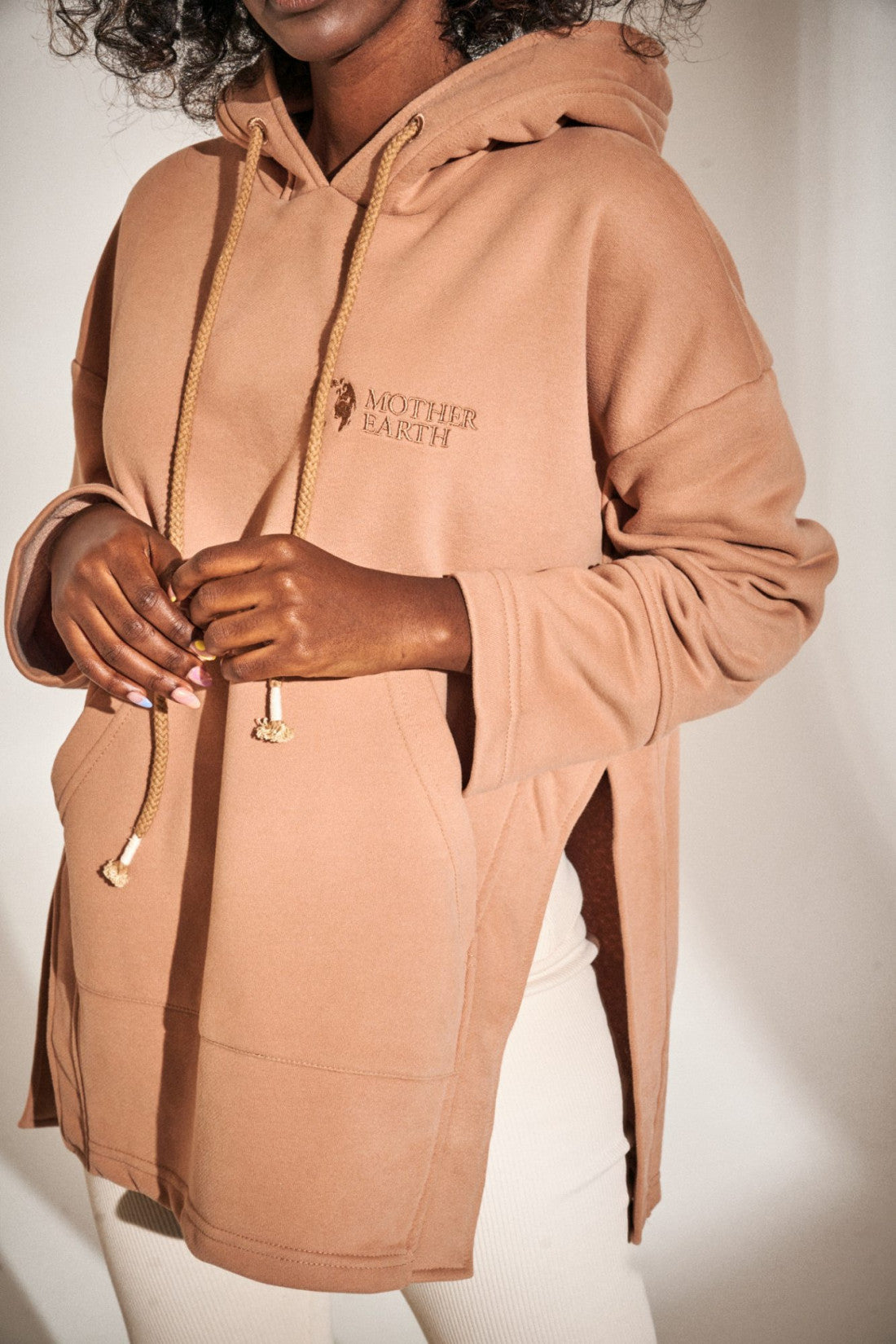 HOODED SWEATSHIRT WITH SIDE SLOTS 1st drop BROWN - BENETTA