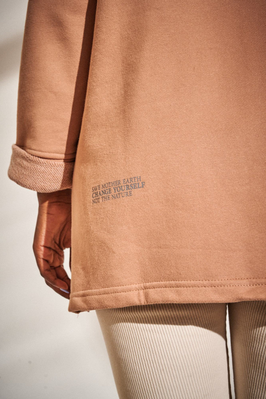 HOODED SWEATSHIRT WITH SIDE SLOTS 1st drop BROWN - BENETTA