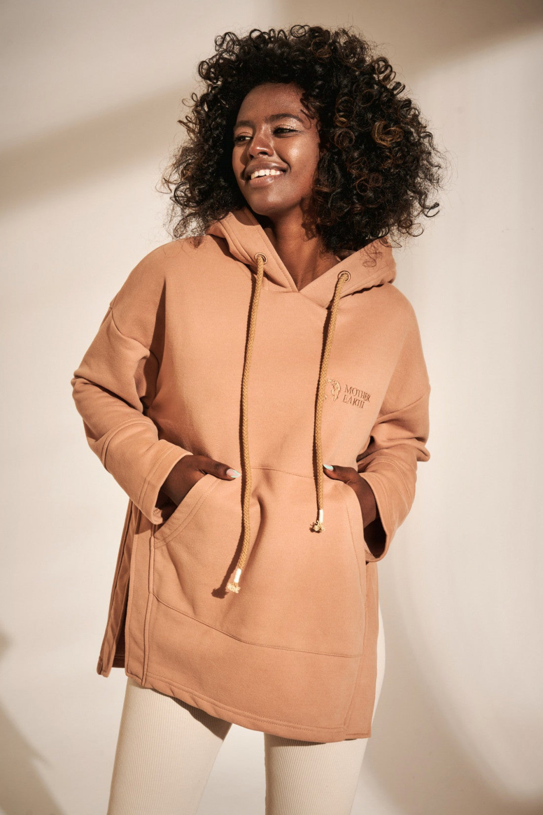 HOODED SWEATSHIRT WITH SIDE SLOTS 1st drop BROWN - BENETTA