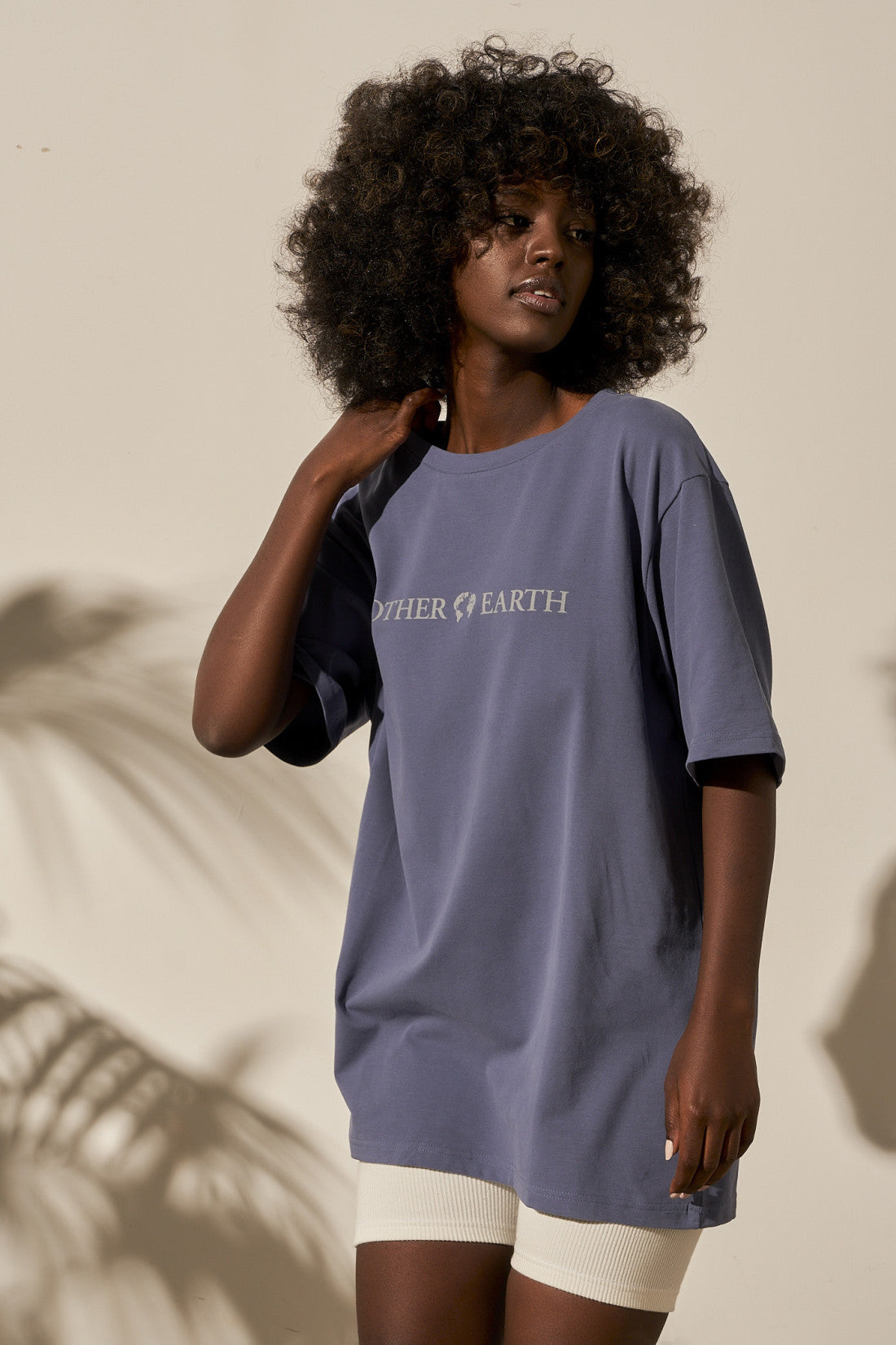 T-SHIRT OVERSIZE KOBALTOWY - BUCKLEA