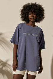 T-SHIRT OVERSIZE KOBALTOWY - BUCKLEA