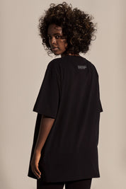 T-SHIRT  OVERSIZE CZARNY - CEJLON