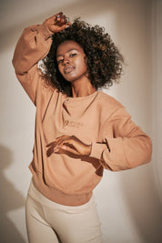 BROWN CREWNECK SWEATSHIRT - COMINO