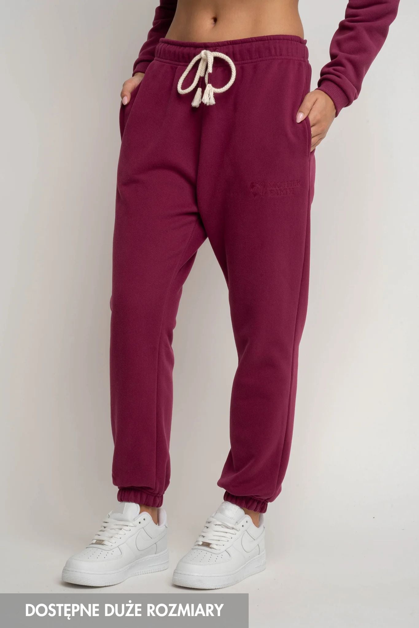 SPODNIE DRESOWE TYPU BAGGY BURGUNDOWY - KARPATOS