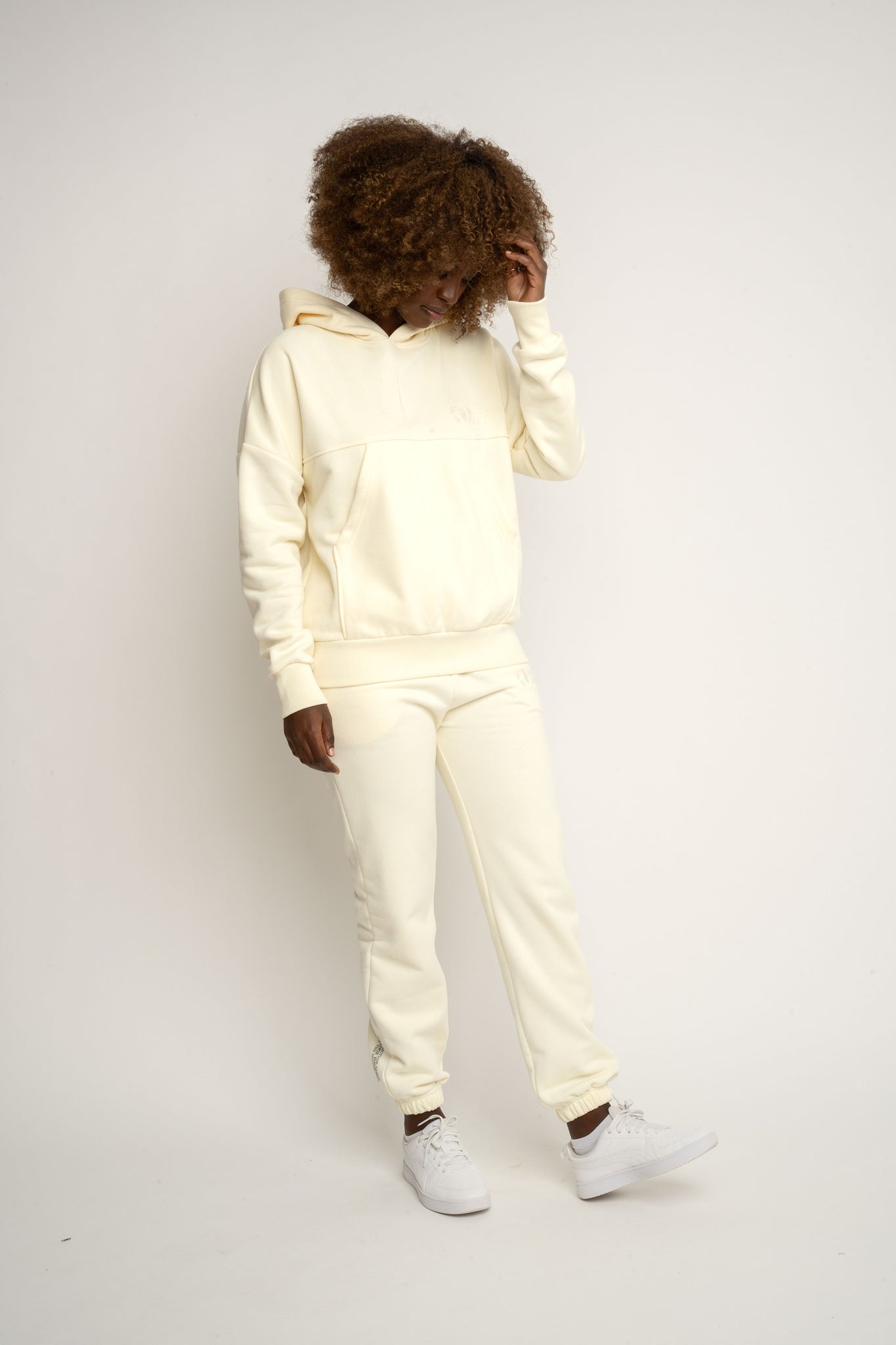 ECRU HOODED SWEATSHIRT - MURIA