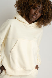 BLUZA Z KAPTUREM ECRU - MURIA