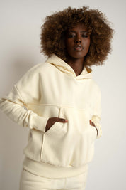 ECRU HOODED SWEATSHIRT - MURIA