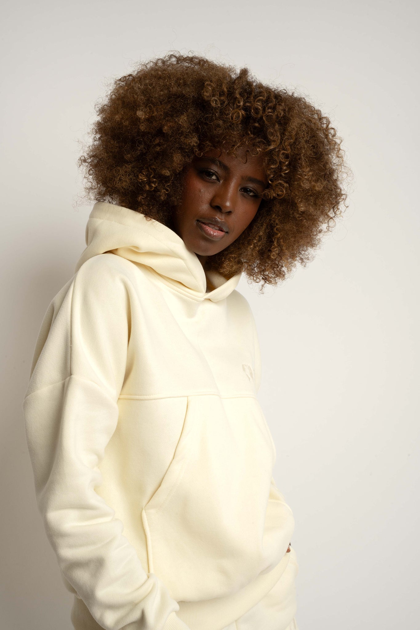 ECRU HOODED SWEATSHIRT - MURIA