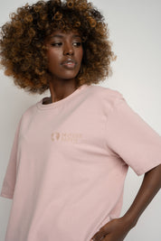 T-SHIRT DAMSKI JASNORÓŻOWY - OYSTER