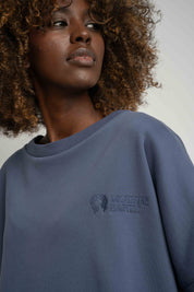 BLUZA O KROJU REGULAR FIT Z DŁUŻSZYM TYŁEM 2nd DROP GRANATOWA - COOK