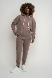 SPODNIE DRESOWE TYPU JOGGER CAPPUCCINO- BEGERA