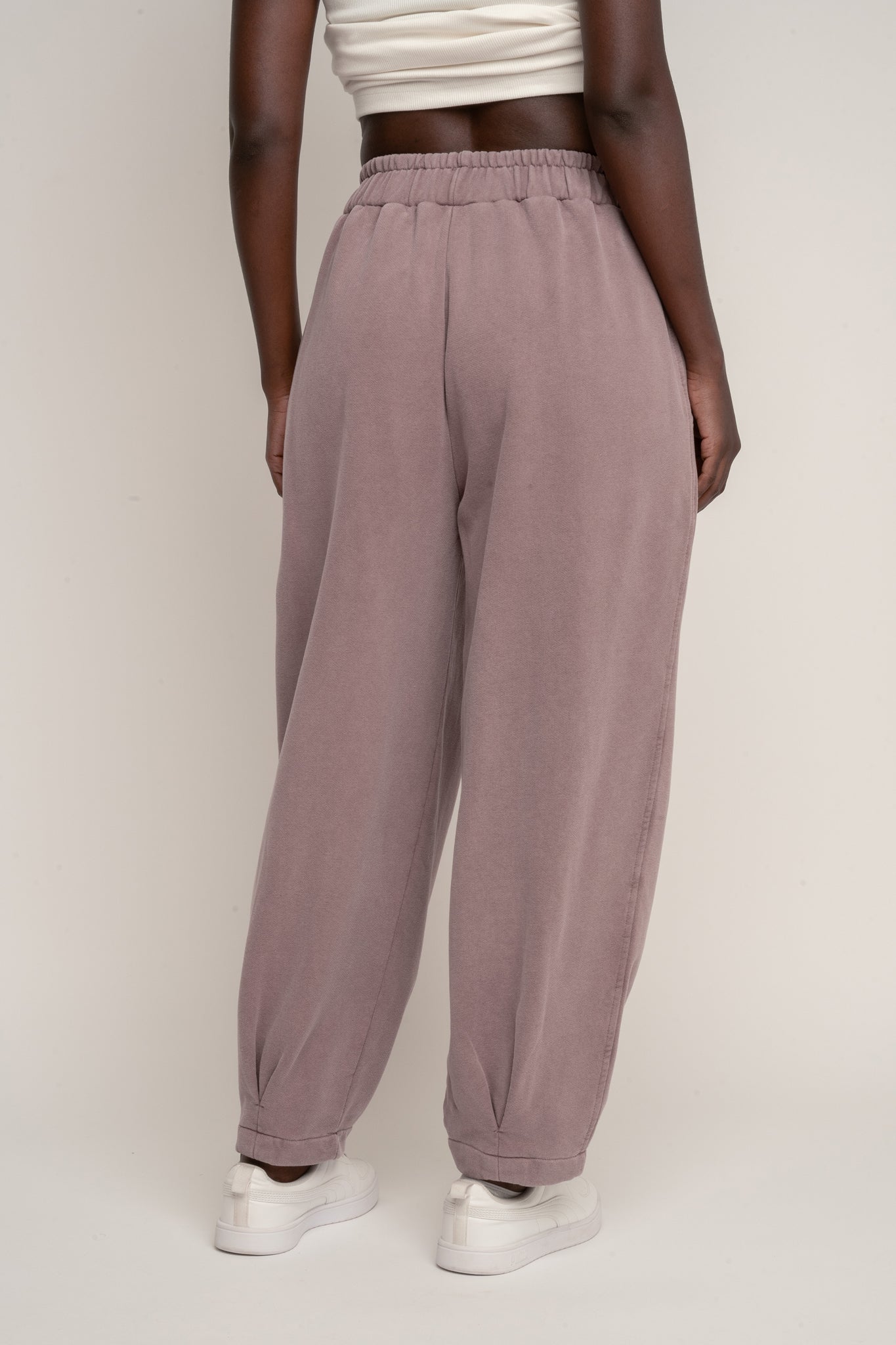 SPODNIE DRESOWE Z EFEKTEM WASHED BORDOWE - RIBE PETIT