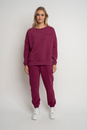 BURGUNDY BAGGY SWEATPANTS - KARPATOS