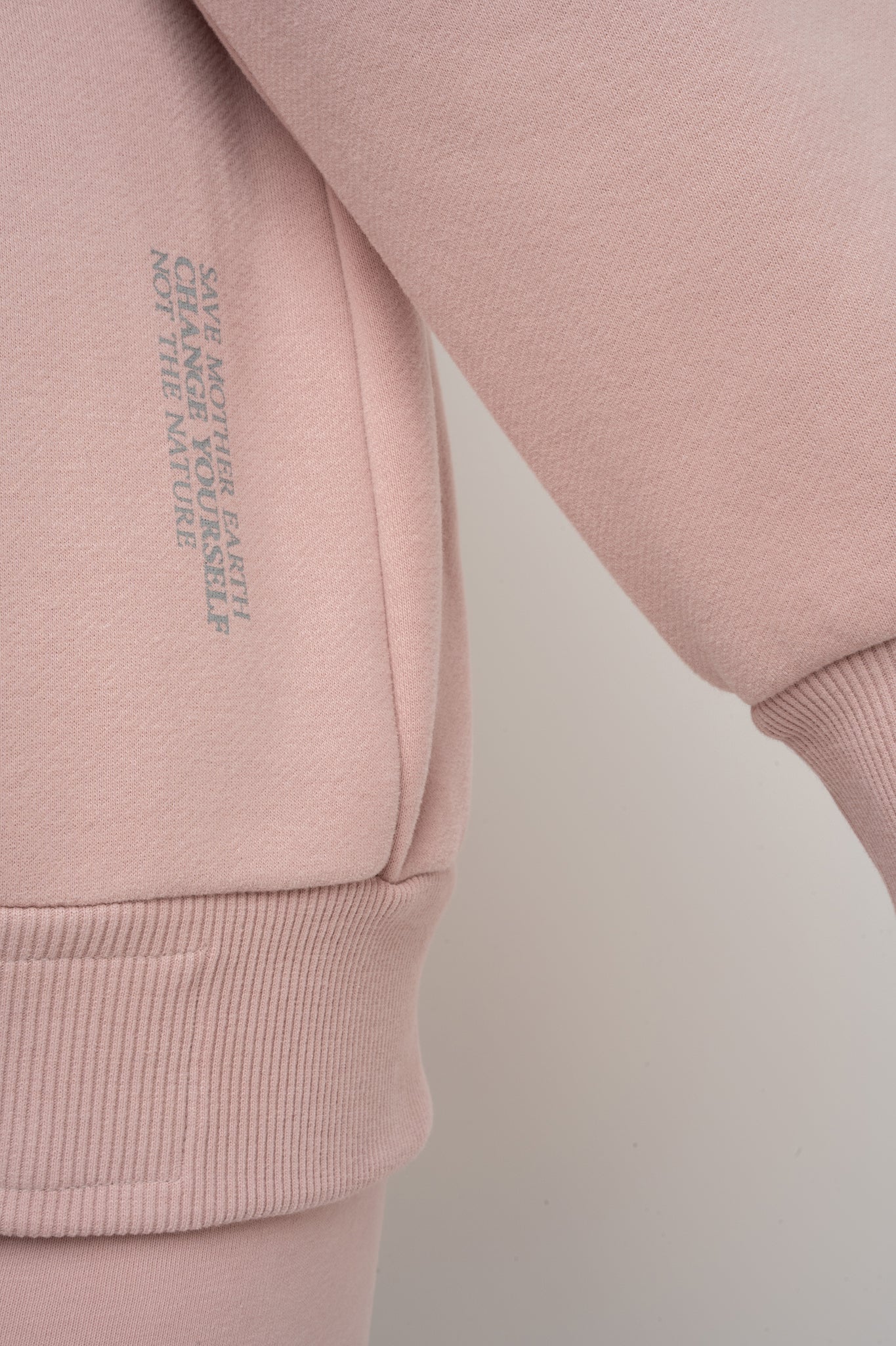 OVERSIZE LIGHT PINK NECKLINE SWEATSHIRT - BISCOE
