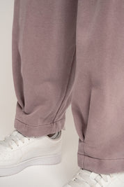 SPODNIE DRESOWE Z EFEKTEM WASHED BORDOWE - RIBE PETIT