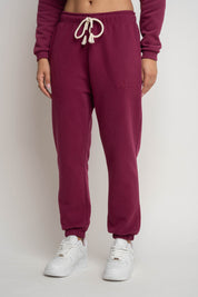 BURGUNDY BAGGY SWEATPANTS - KARPATOS