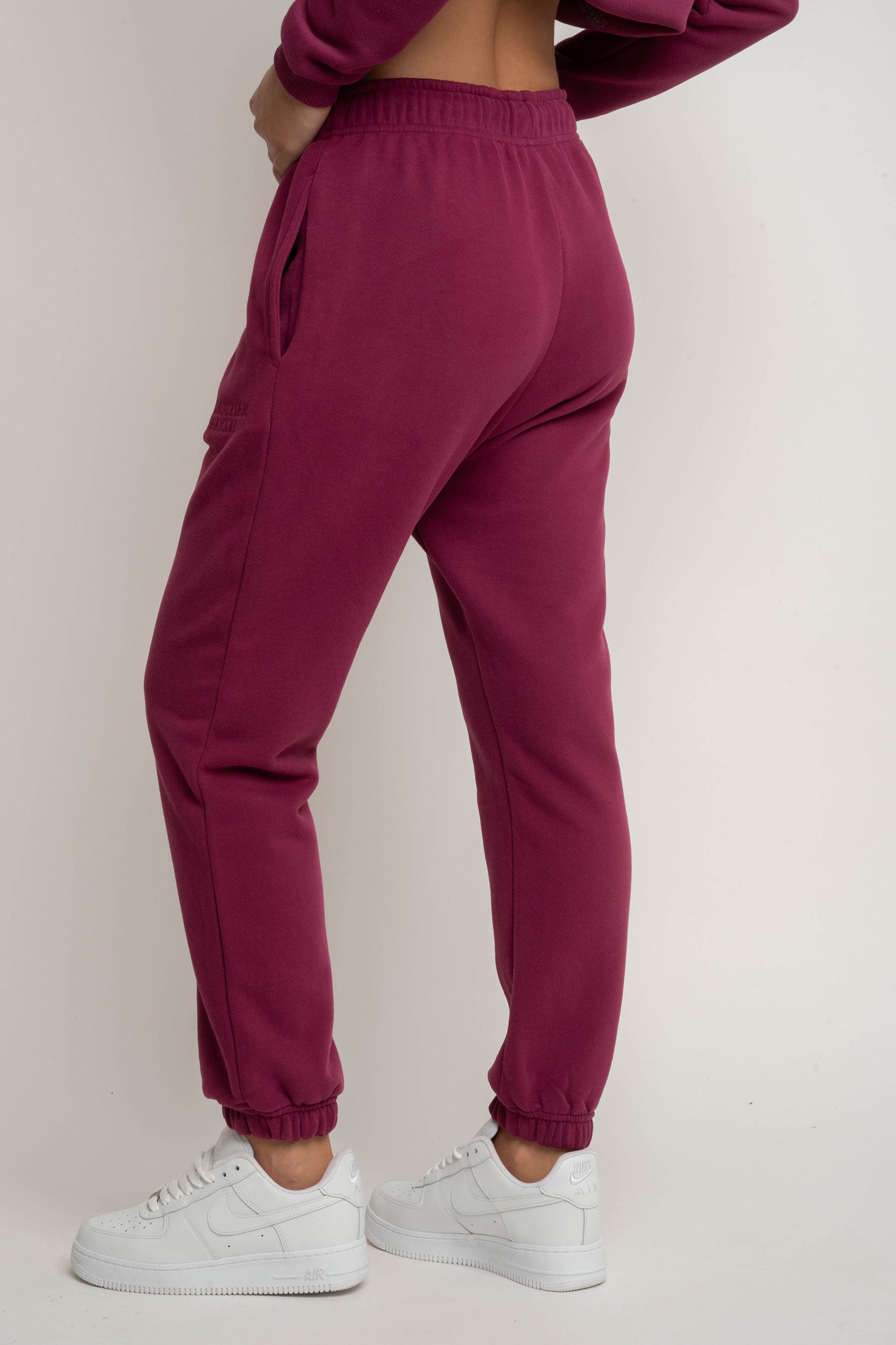 BURGUNDY BAGGY SWEATPANTS - KARPATOS