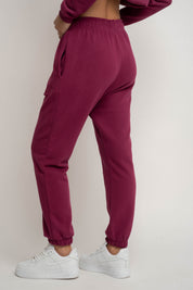 BURGUNDY BAGGY SWEATPANTS - KARPATOS