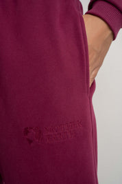BURGUNDY BAGGY SWEATPANTS - KARPATOS