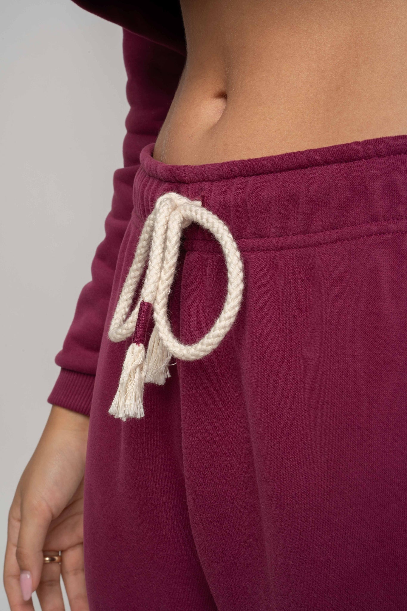 BURGUNDY BAGGY SWEATPANTS - KARPATOS