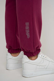 BURGUNDY BAGGY SWEATPANTS - KARPATOS